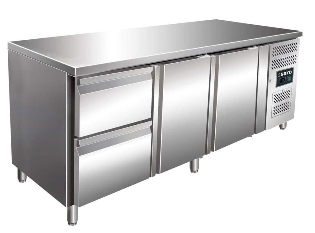 SARO Koelwerkbank met 2 deuren en 1x ladenset van 2 model KYLJA 3110 TN
