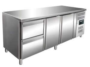 SARO Koelwerkbank met 2 deuren en 1x ladenset van 2 model KYLJA 3110 TN