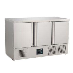 SARO Koelwerkbank, 3 deuren model S903 S/S TOP PRO