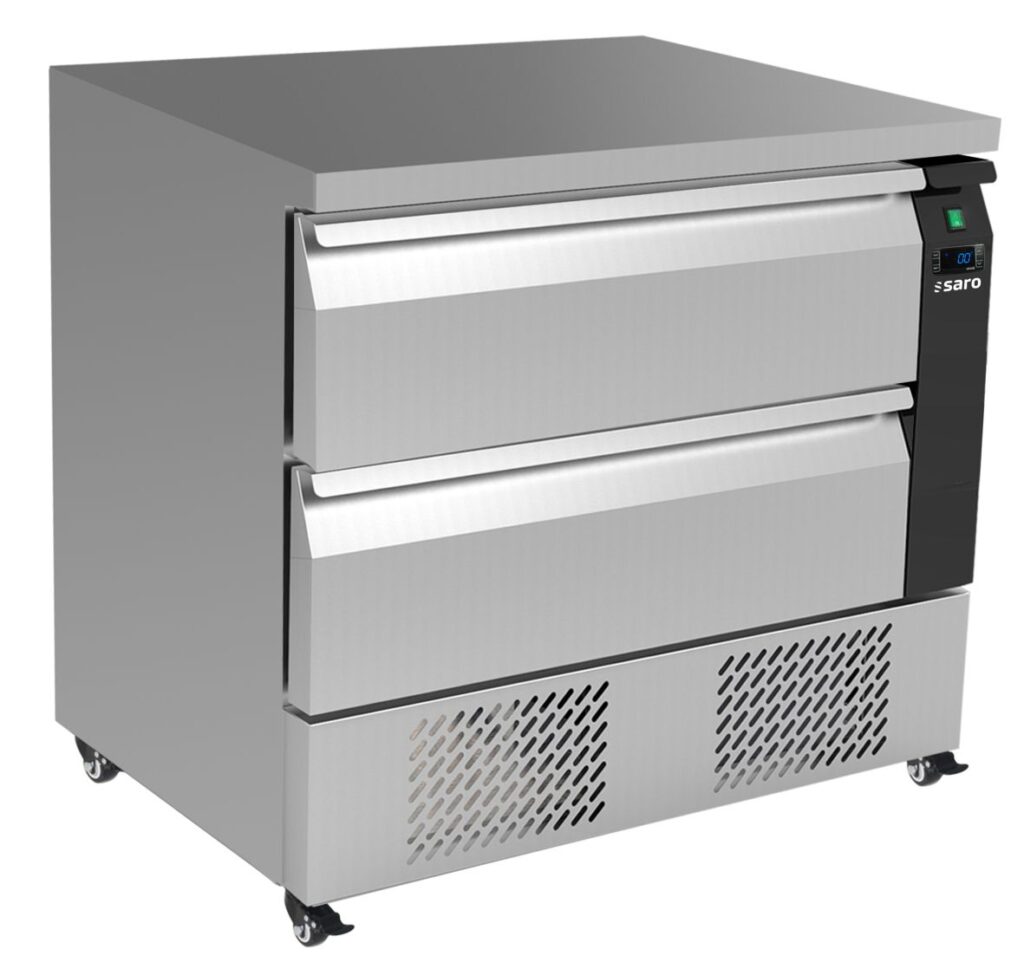 SARO drawer cooling table with 2 drawers, model DRAW 3SK