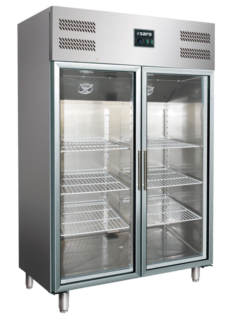 SARO Professionele koelkast met glasdeuren - 2/1 GN model GN 1200 TNG