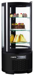 SARO Gebaksvitrine, zwart model MATILDE