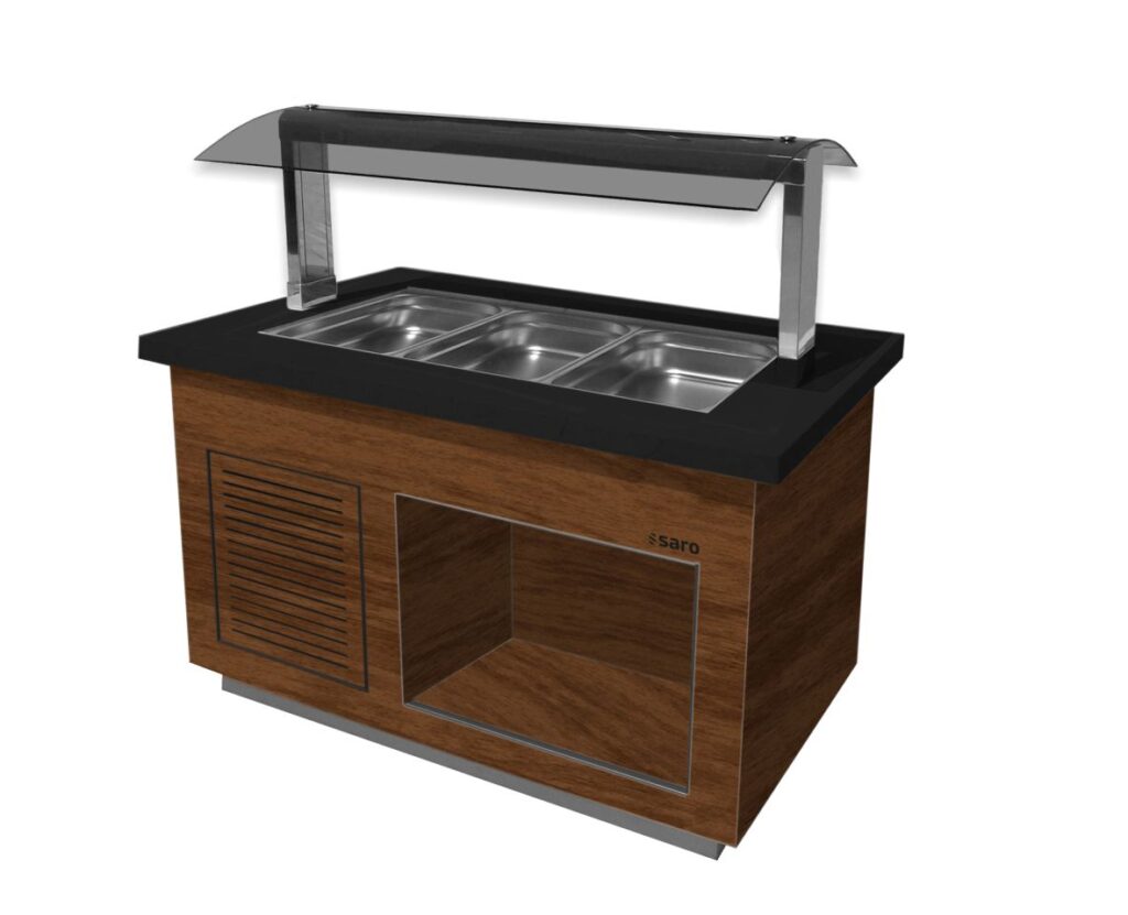 SARO Saladebar model PREMIUM LINE- SB-K 130 walnut