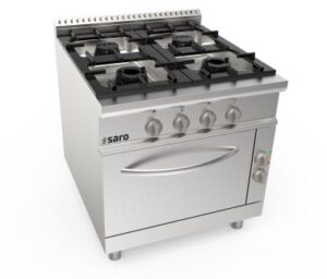 SARO Gasfornuis + elektrische oven, 4 branders LQ model LQ / CUG4NE
