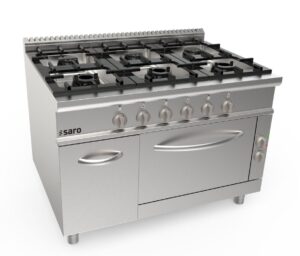 SARO Gasfornuis + elektrische oven, 6 branders LQ model LQ / CUG6NE