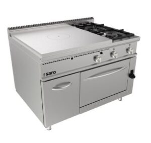 SARO Kookplaatfornuis met gasoven + 2 branders + deur LQ model LQ / TPG6LO