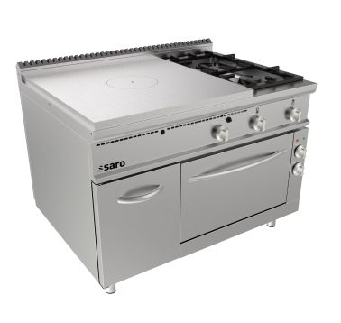 SARO Kookplaatfornuis met elektrische oven + 2 branders + deur LQ model LQ / TPG6LE