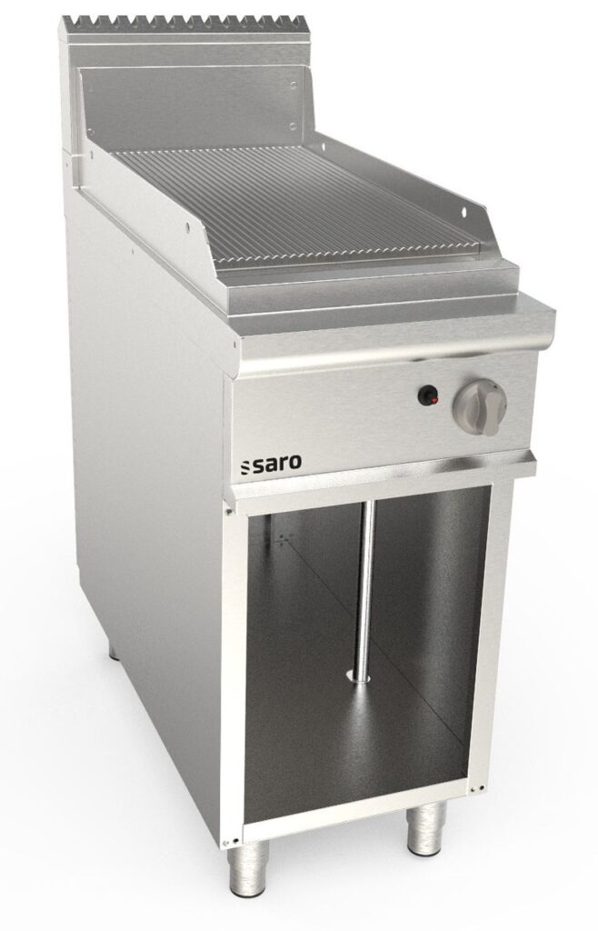 SARO Gas griddle plate with open stand model LQ / FTG2BAR