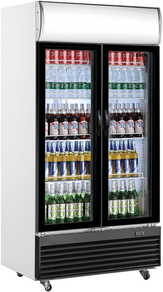 SARO Flessenkoeler met lichtkap - 2 deuren model GTK 800
