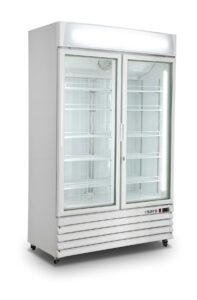 SARO Vrieskast met ventilatiekoeling, 2 glasdeuren model D 800