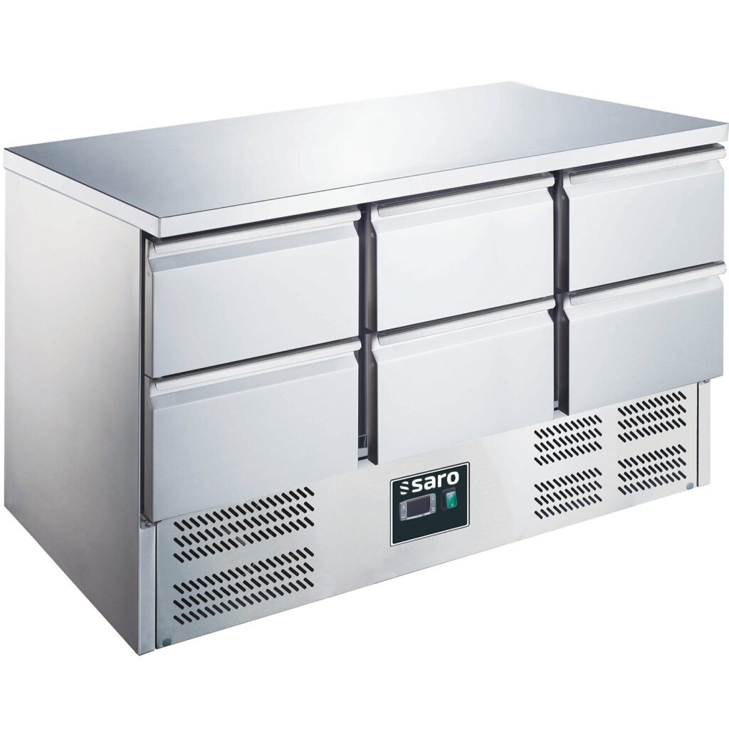 SARO Koelwerkbank met 6 laden model ES 903 S/S TOP 0/6