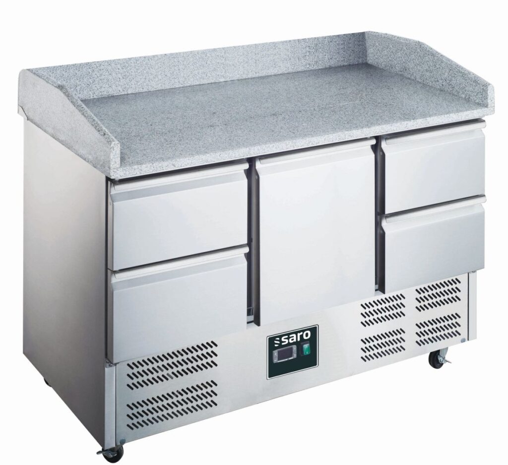 SARO Pizzawerkbank met glazen opzet model ES 903 PZ 1/4