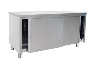 SARO RVS werkkast met schuifdeuren - 700 mm diep, 1000 mm
