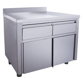 SARO Schuifdeurkast - 2 laden 1000x700 mm met opstaande rand