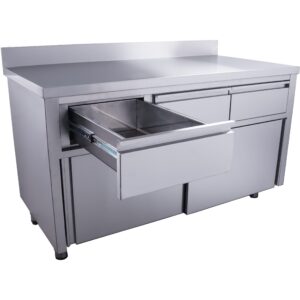 SARO Sliding door cabinet - 3 drawers.1600X700mm with upstand