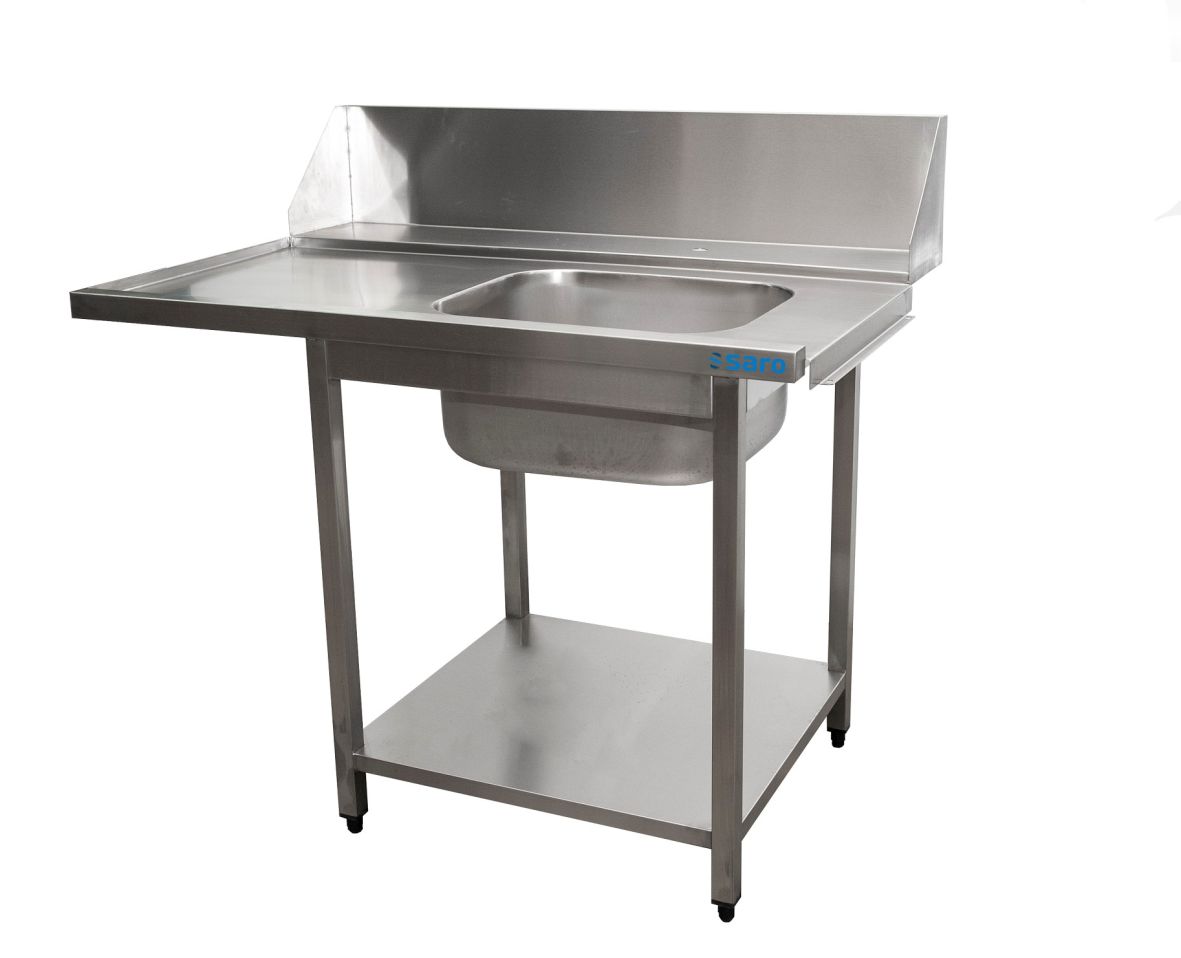 SARO Aanvoertafel voor vaatwasmachine rechts, 1 bak, 1200 mm
